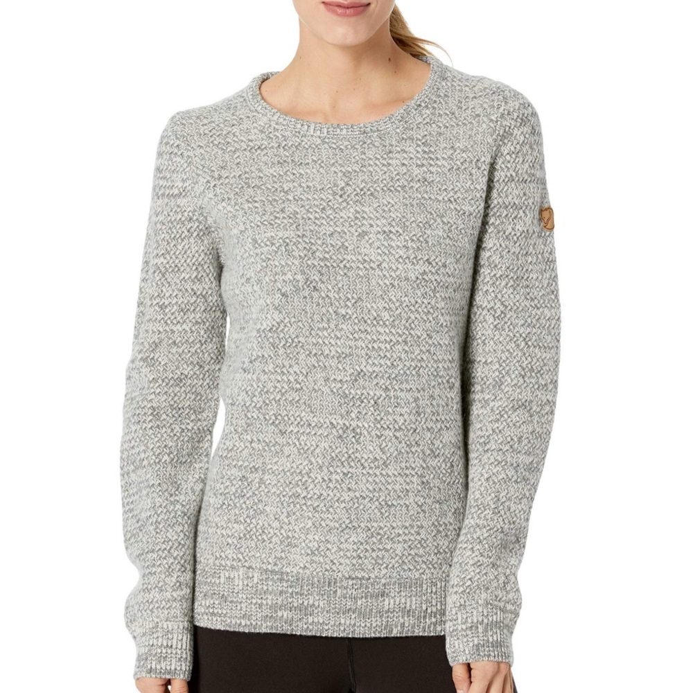Fjallraven Wool Women's Light Gray Crew Neck Sweater
